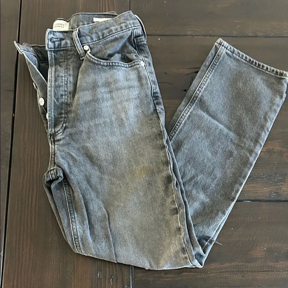 Citizens Of Humanity Dark Gray Straight Jeans - Picture 1 of 5